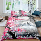 Mount Fuji & Cherry Blossom Duvet Cover Set