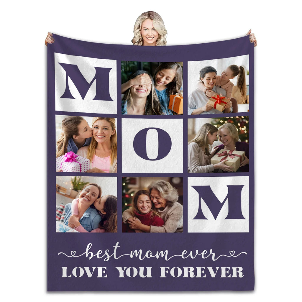 Custom Photo Blanket for Mom - Mother's Day Gift