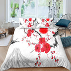 Mount Fuji & Cherry Blossom Duvet Cover Set