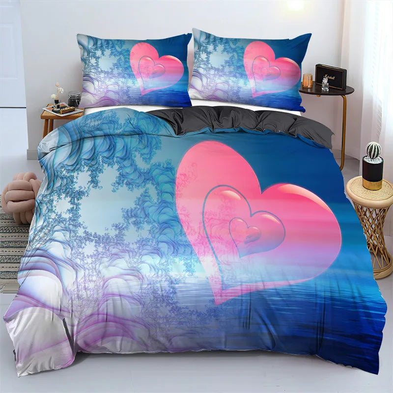 Romantic Love Heart Duvet Cover Set