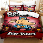 Cartoon Dog & Hero Kids Duvet Cover Set