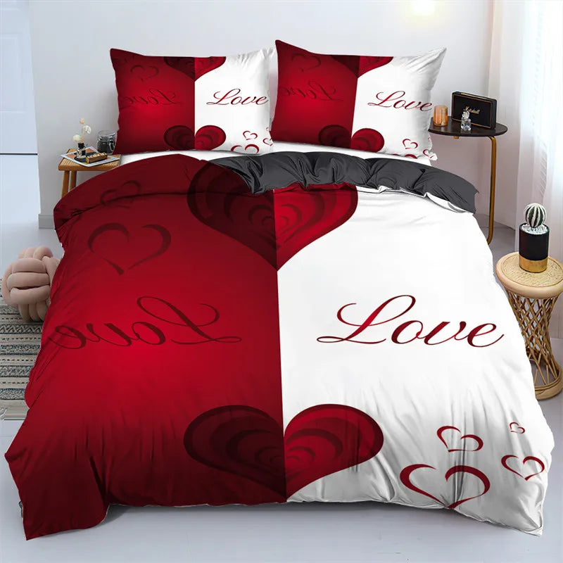 Romantic Love Heart Duvet Cover Set