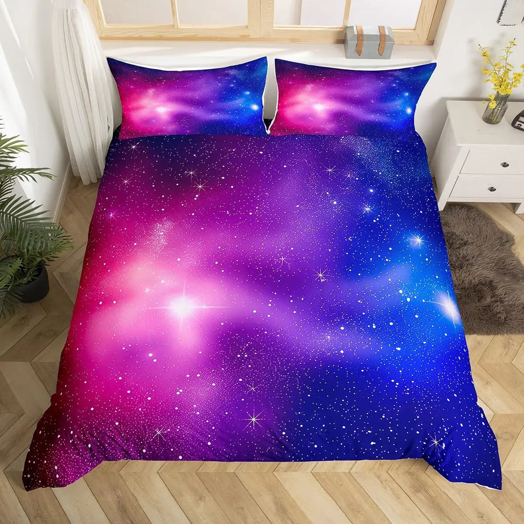 Galaxy Duvet Cover Starry Sky Bedding Set Twin Full Queen King Mysterious Outer Space Comforter Cover For Boys Girl Room Dorm