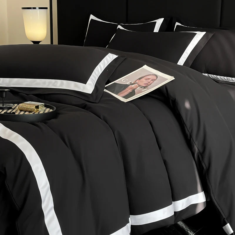 Luxury Hotel White Brushed Bedding Set - 4 Piece