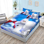 Christmas Snowflake Fitted Sheet Set