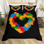 Colorful Building Blocks Kids Duvet Cover Set