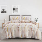 Mid Century Modern Duvet Cover Set King Abstract Geometric Balance Shapes Rainbow Sun Circles Boho Comforter Cover Bedding Sets