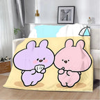 Cute Asamimi Soft Printed Throw Blanket