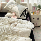 Ins Nordic Bedding Set Simple Style Striped Duvet Cover Set Soft Flat Sheet Single Twin Size Double Bed Sheet Set For Bedroom