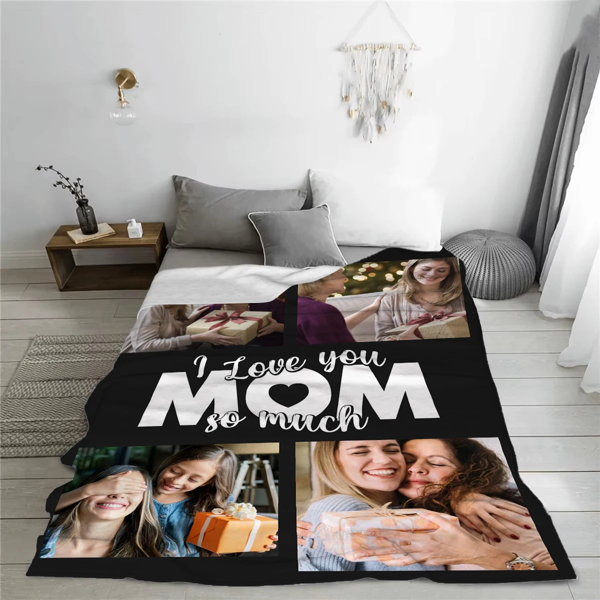 Custom Blanket With Your Own Photos Personalized Throw Blankets For Mom Mothers Day Gifts Birthday Present From Family