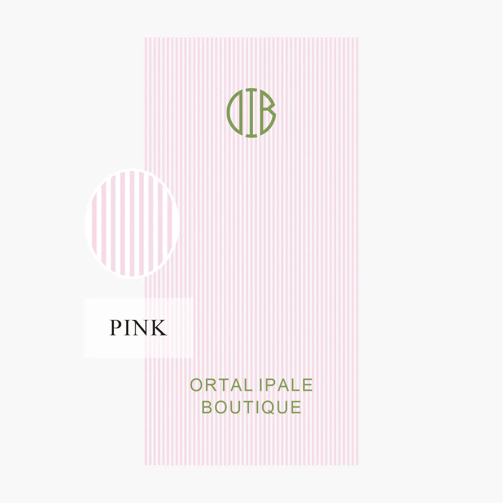Personalized Towel Monogram Beach Towel Girls Trip Custom Beach Towel Striped Towel with Name Custom Text Towel Preppy Beach