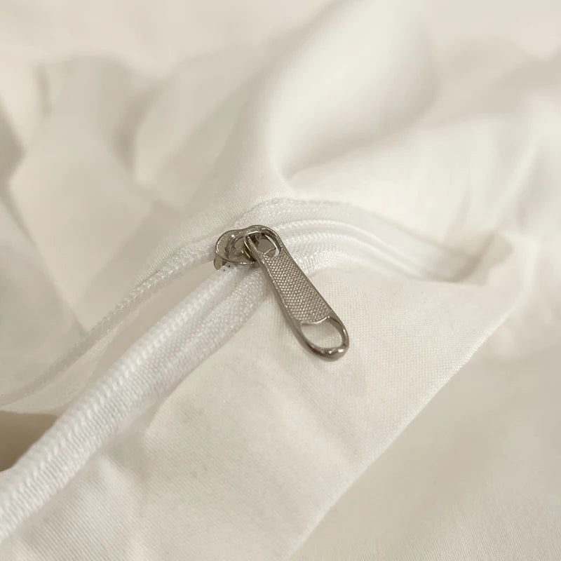Luxury Hotel White Brushed Bedding Set - 4 Piece