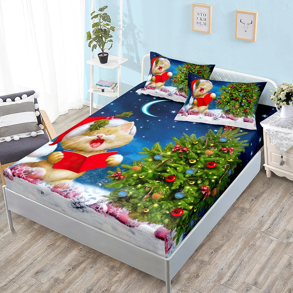 Christmas Snowflake Fitted Sheet Set