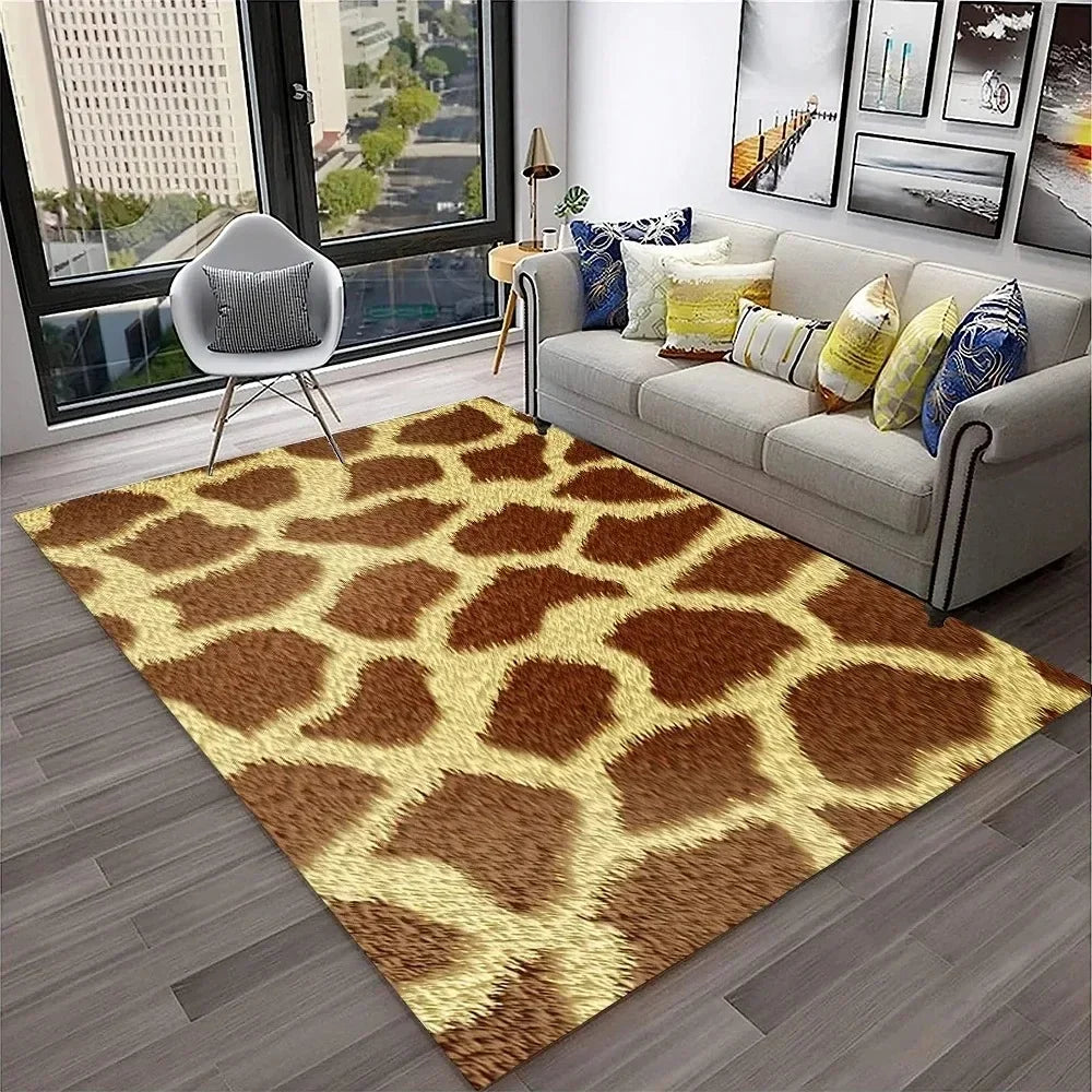 Leopard Print Area Rug for Bedroom & Living Room