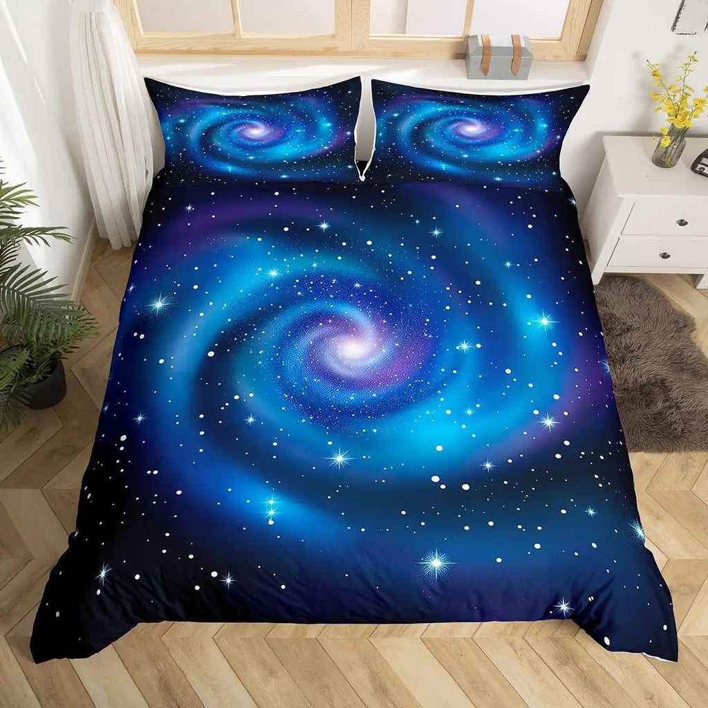 Galaxy Duvet Cover Starry Sky Bedding Set Twin Full Queen King Mysterious Outer Space Comforter Cover For Boys Girl Room Dorm