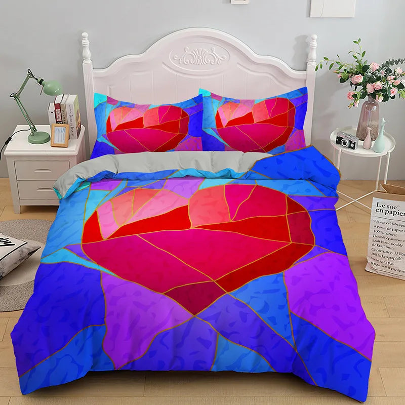 Romantic Love Heart Duvet Cover Set