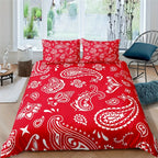 Black Paisley Mandala Boho Duvet Cover Set