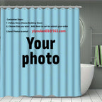 Custom Photo Waterproof Shower Curtain with Hooks