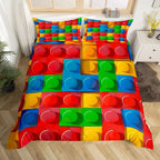 Colorful Building Blocks Kids Duvet Cover Set