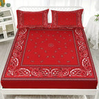 Black Paisley Mandala Deep-Pocket Sheet Set
