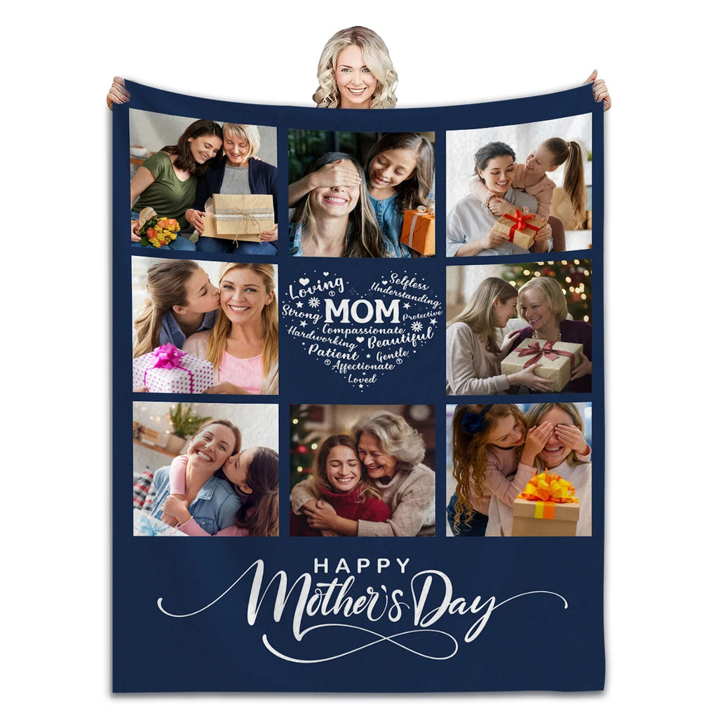 Custom Photo Blanket for Mom - Mother's Day Gift
