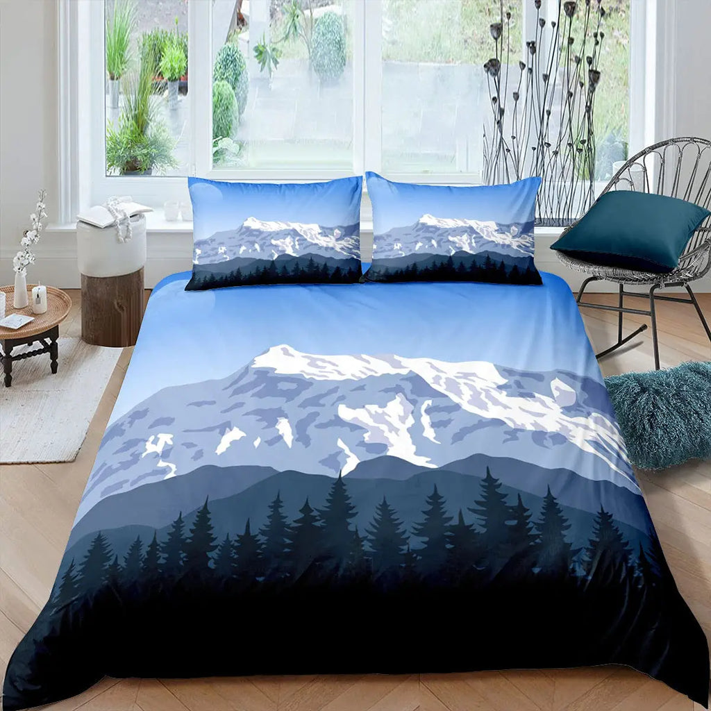 Mount Fuji & Cherry Blossom Duvet Cover Set