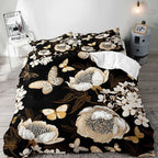 Botanical Leaves Duvet Cover Floral Print King Bedding Set Soft Microfiber Geometric Pattern Comforter Cover With 2 Pillowcases