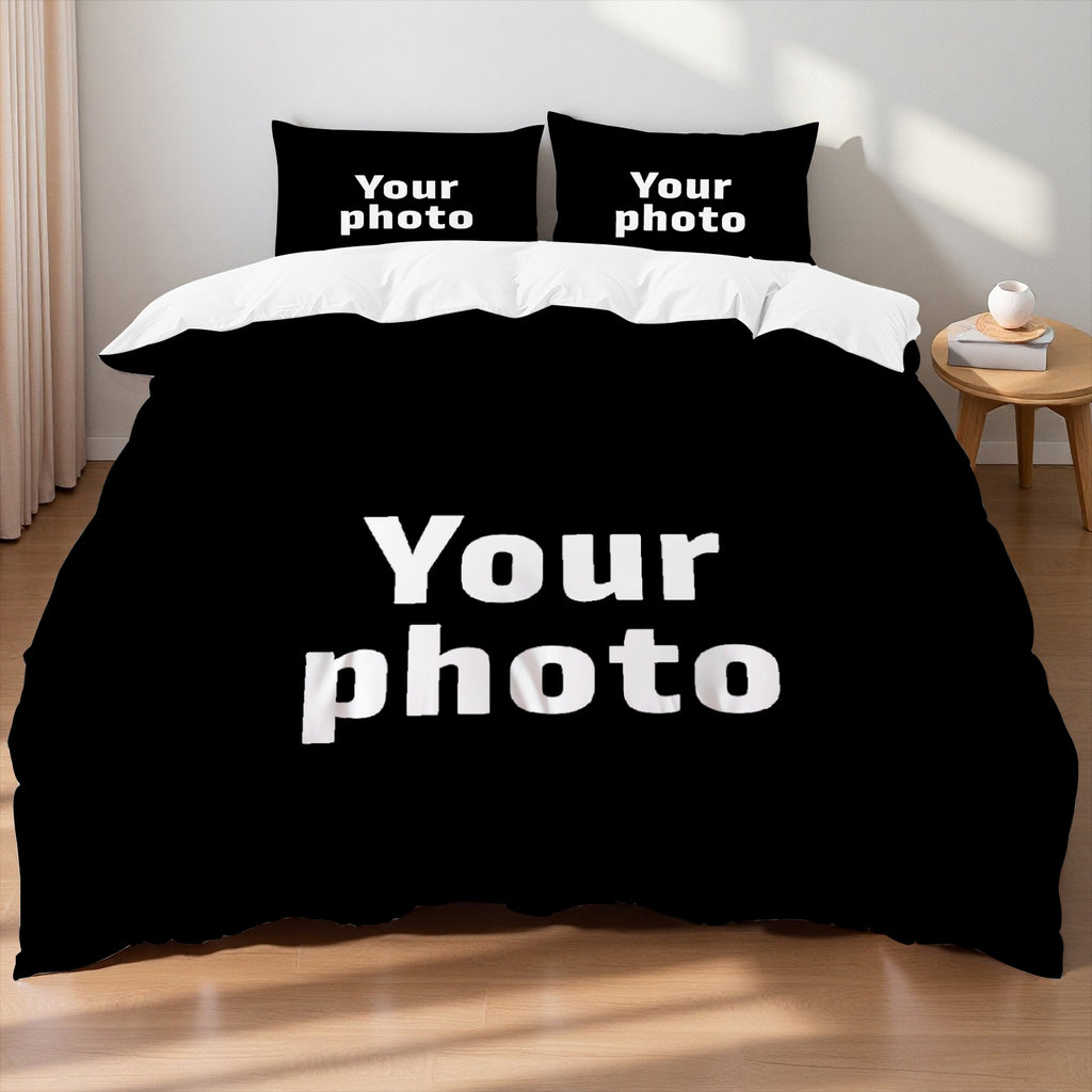 Custom Photo Polyester Fitted & Flat Sheet Set